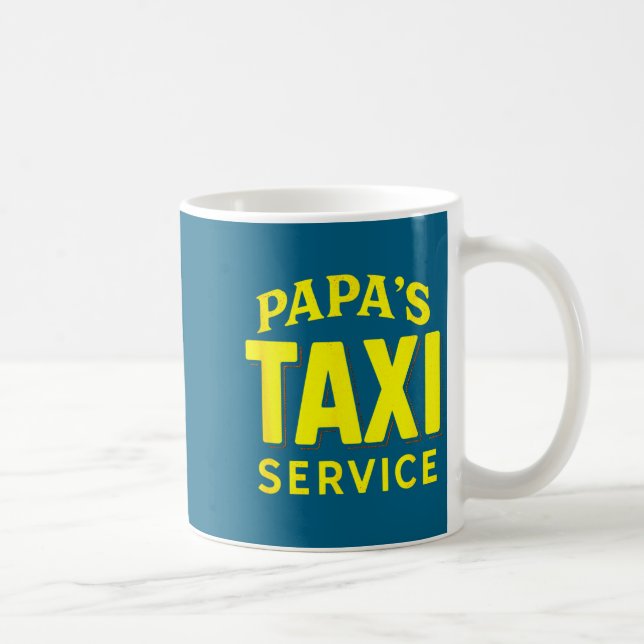 Mug Papa's Taxi Service - Funny Dad Driver Love  (Droite)