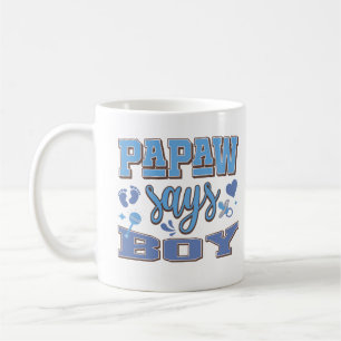 Mug Papaw Dit Boy Pregnancy Faire-part Baby Party