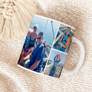 Mug Papé et petits-enfants : Collage de photos