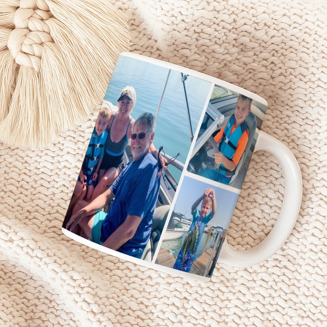 Mug Papé et petits-enfants : Collage de photos (Créateur téléchargé)