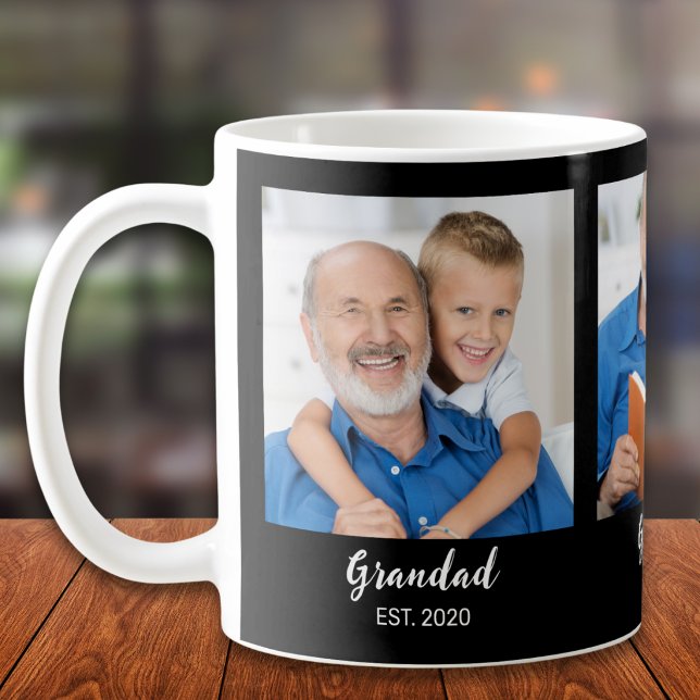 Mug Papé Établit Script 3 Photo Noir (Créateur téléchargé)