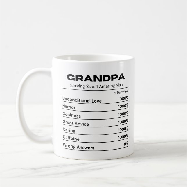 Mug Papé Grand Conseiller Drôle Grands-parents (Gauche)