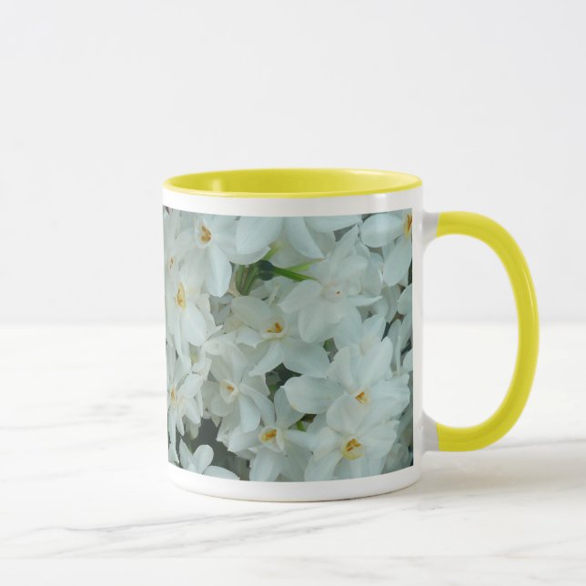 Mug Paperwhite Narcissus Fleurs blanches délicates (Droite)