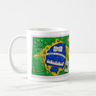 Mug Papeterie mignonne inspirée du drapeau du Brésil