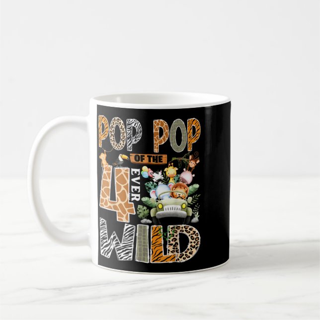 Mug Papi des quatre safari sauvage 4e anniversaire gar (Gauche)