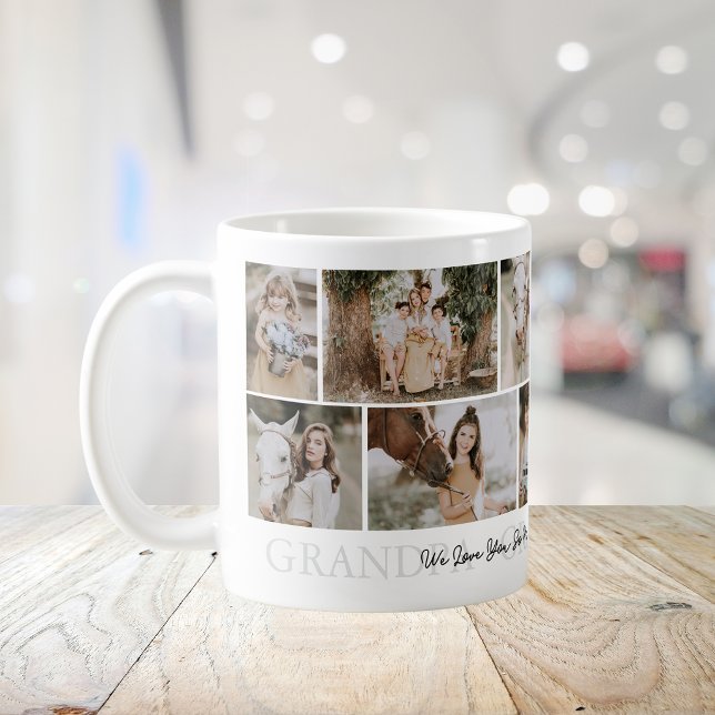Mug Papi moderne 12 Collage de photos (Créateur téléchargé)