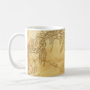 Mug Papier arrière - plan de carte vintage