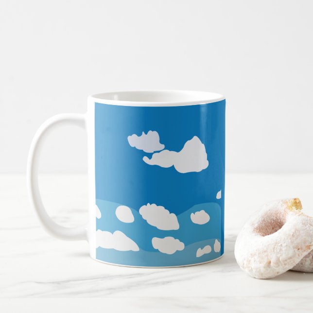 Mug Papier de soie Blue Sky Cloud  (Avec donut)