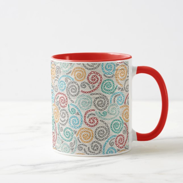Mug Papier fripé par fantaisie de broderie (Droite)