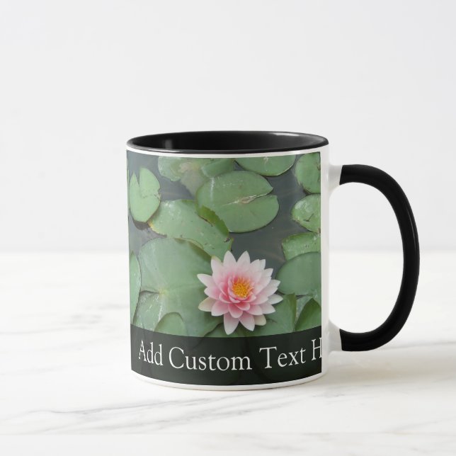Mug Papier Lily rose/vert personnalisé (Droite)