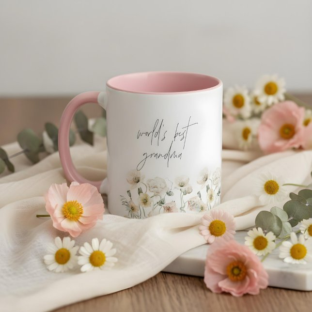 Mug PAPIER mignonne Pastel Fleur sauvage Monde de la m (Créateur téléchargé)