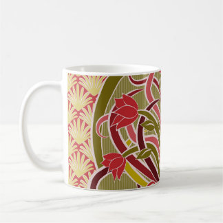 Mug Papier peint à fleurs Art Nouveau.