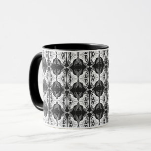 Mug Papier peint Art Déco motif - noir et blanc
