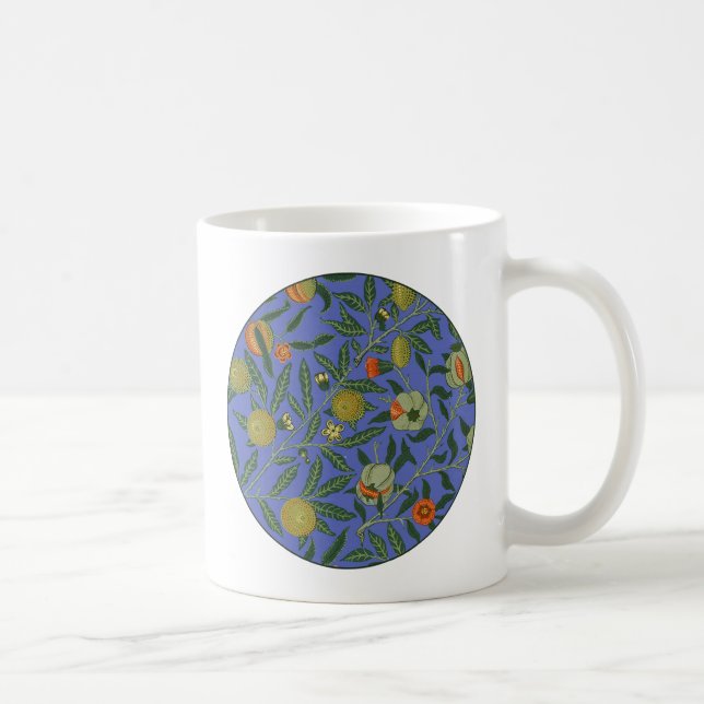 Mug Papier peint coloré Grenade Bleue de William Morri (Droite)