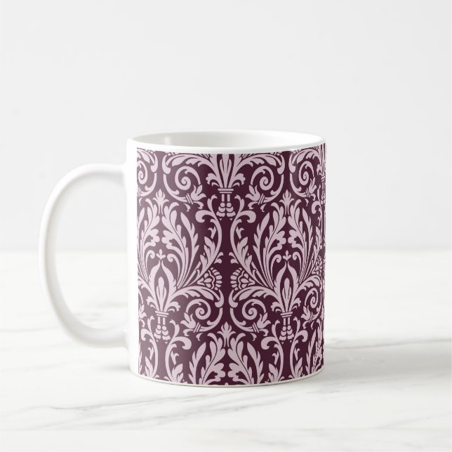 Mug Papier peint damassé classique et transparent. (Gauche)