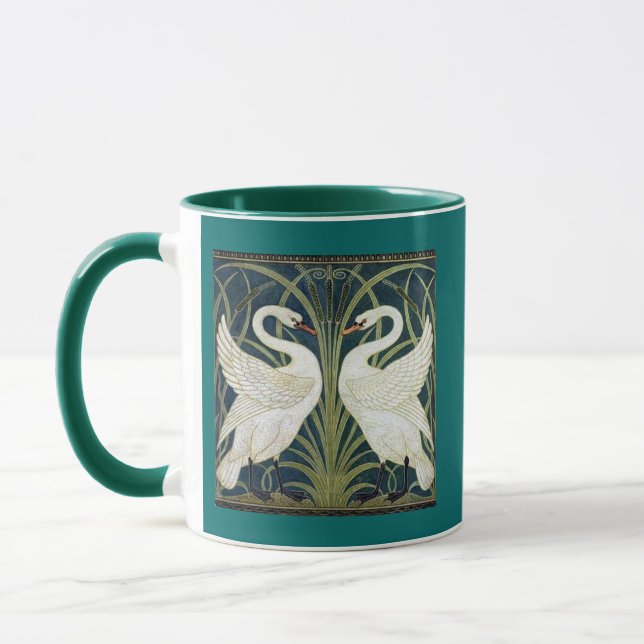 Mug Papier peint de cygne et de précipitation et (Gauche)