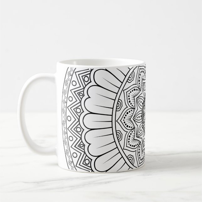 Mug Papier peint de la Rosette mandala (Gauche)