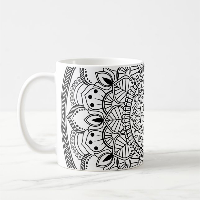 Mug Papier peint de la Rosette mandala (Gauche)