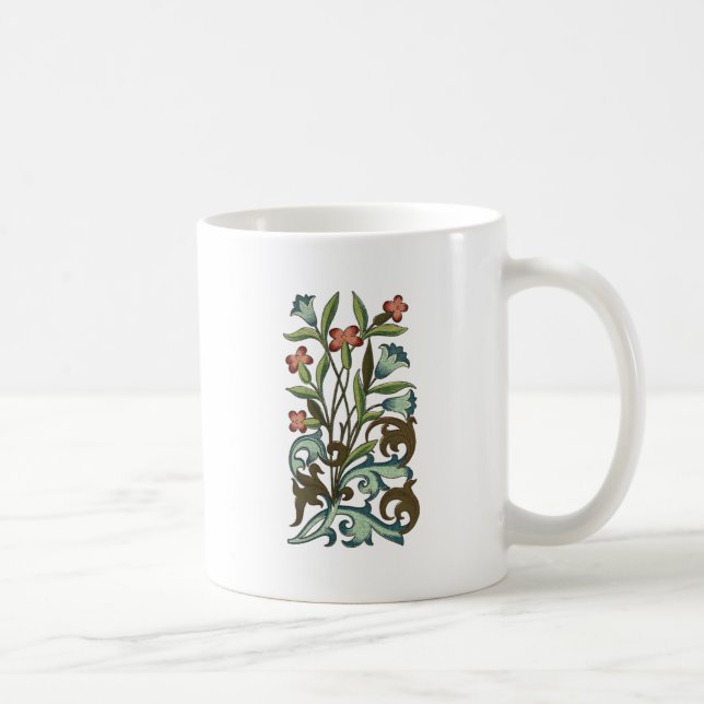 Mug Papier peint floral Art Nouveau Joli (Droite)