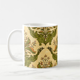 Mug Papier peint floral classique : damassé stylisé.