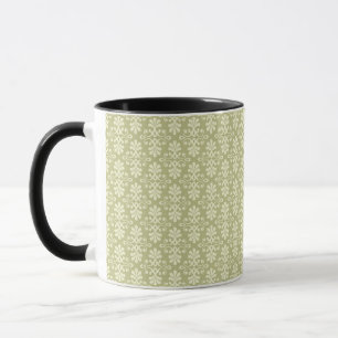 Mug Papier peint floral de damassé