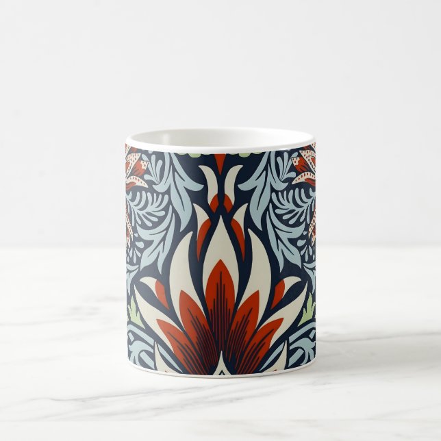 Mug Papier peint floral Morris Navy Blue Snakeshead (Centre)