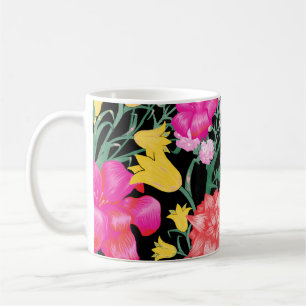 Mug Papier peint floral motif grandes fleurs