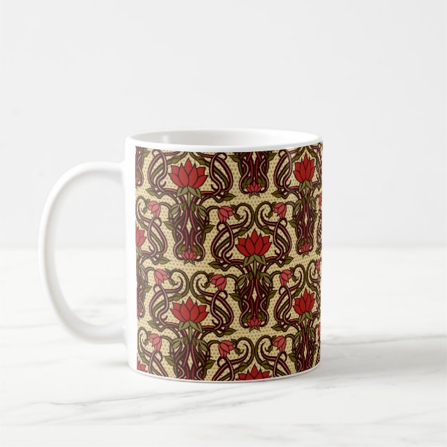 Mug Papier peint floral sans charme dans un style Art  (Gauche)