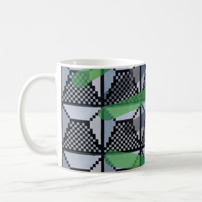 Mug Papier peint noir, vert et noir (Gauche)