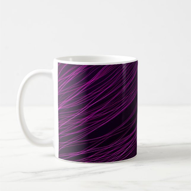 Mug Papier peint numérique violet et blanc (Gauche)