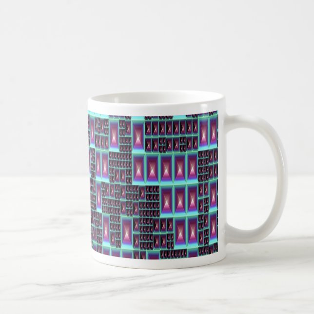 Mug papier peint techno fractal (Droite)