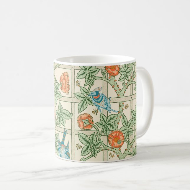 Mug Papier peint victorien en treillis de William Morr (Devant droit)