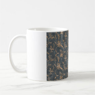 Mug Papier peint vintage rétro à fleurs sur le dos