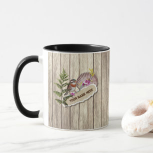 Mug Papier tordu rustique Peinture à huile de bois Per