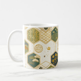 Mug Papier Washi Japonais Motif Hexagone | Sans Coutur