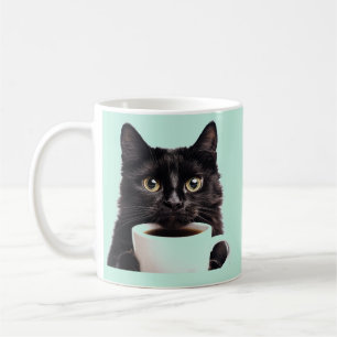 Mug Papiers De Mon Café, Chat Noir, Couleur De La Monn