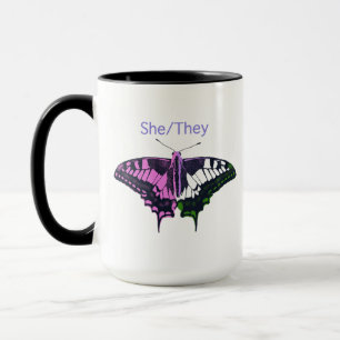Mug Papillon à queue noire non binaire
