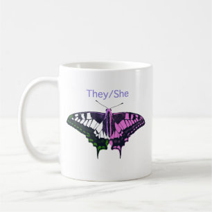 Mug Papillon à queue noire non binaire