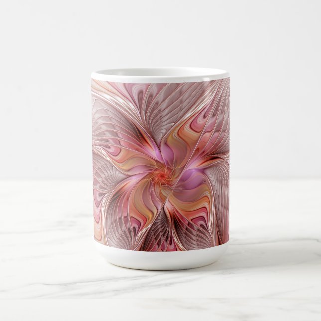 Mug Papillon Abstrait Coloré Art Fantastique Fractal (Centre)