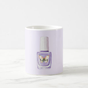 Mug Papillon Amour Vernis à Ongles Violet