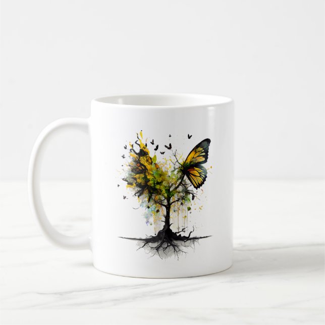 Mug Papillon Animal Art Créatif (Gauche)