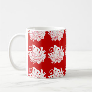 Mug Papillon asiatique Japonais Conception Kamon