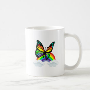 Mug Papillon avec arc-en-ciel