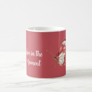 Mug Papillon Blanc Rouge