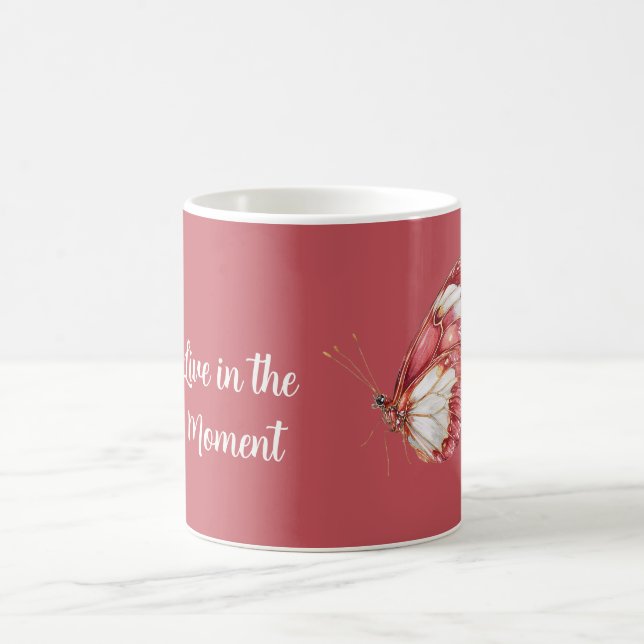 Mug Papillon Blanc Rouge (Centre)