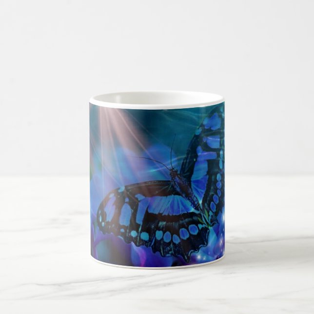 Mug Papillon Bleu Magique (Centre)
