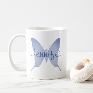 Mug Papillon bleu Ombre personnalisé
