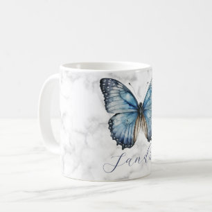 Mug Papillon bleu romantique