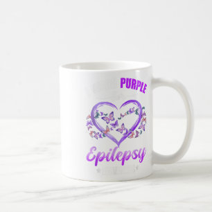Mug Papillon cardiaque Je Porte Violet Pour L'Épilepsi