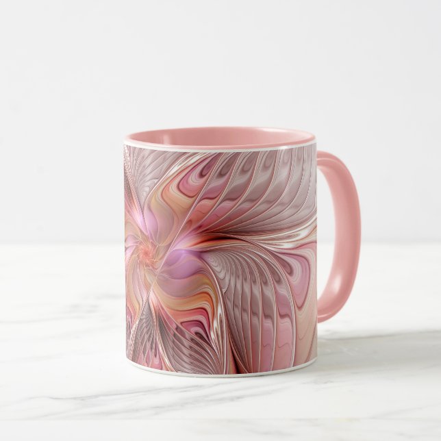 Mug Papillon coloré abstrait art fantastique fractal (Devant droit)